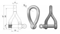 Product image: TWIST SHACKLES, 316, M6