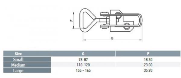 Toggle Latch Dims